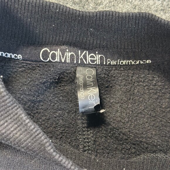 Calvin Klein Performance Womens Black VTG Cropped Sweatshirt Small SpellOut Logo - Picture 11 of 13